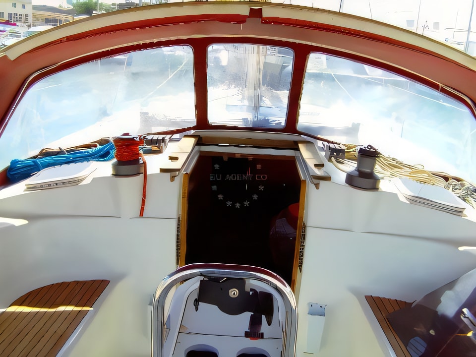 Layout of Gib Sea 43 sail boat with 4 cabins Croatia yacht charter