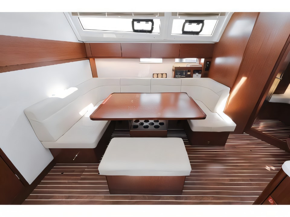 Interior of Bavaria Cruiser 46 Style sail boat with 3 cabins Croatia yacht charter