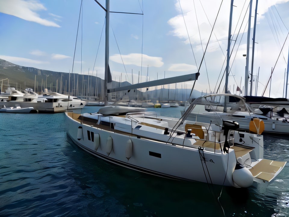 Interior of Hanse 495 sail boat with 4 cabins Croatia yacht charter