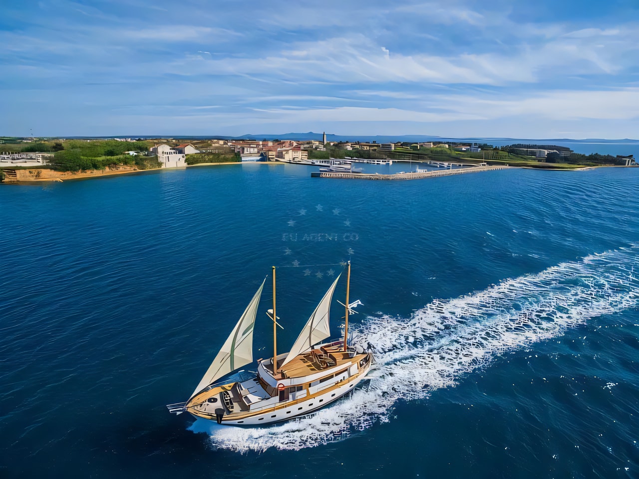 Exterior overview of Gulet Adriatic Breeze gulet or cruiser for charter from Split Port in the Split sailing area Croatia