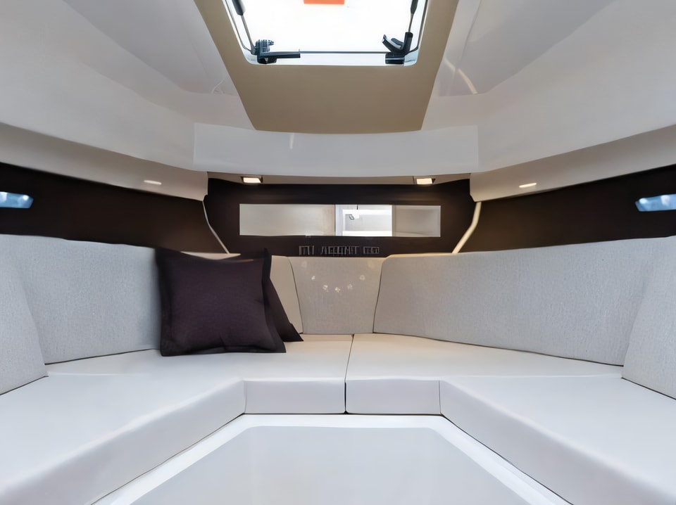 Interior of Flipper 900 ST JOYSTICK motor boat with 2 cabins Croatia yacht charter