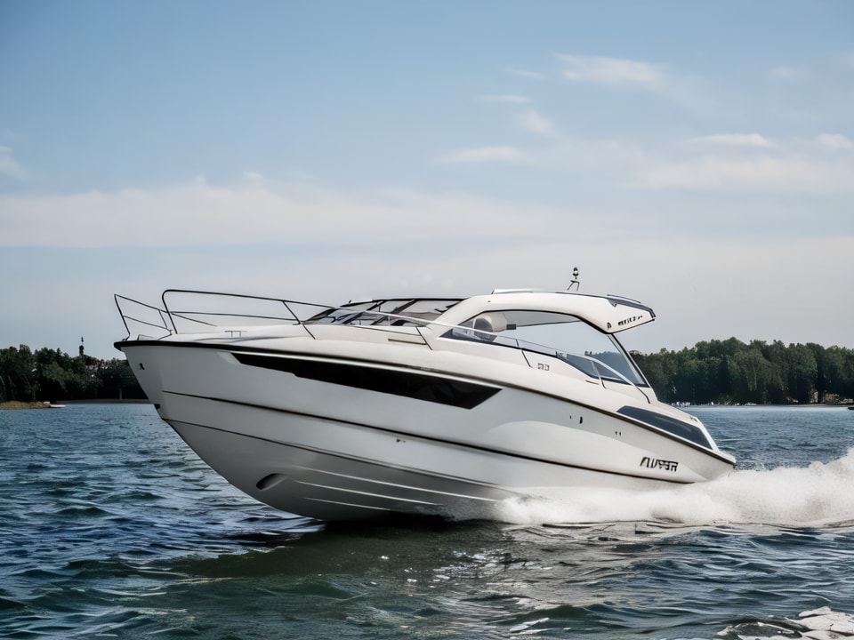 Exterior overview of Flipper 900 ST motor boat for charter from Pirovac in the Sibenik sailing area Croatia