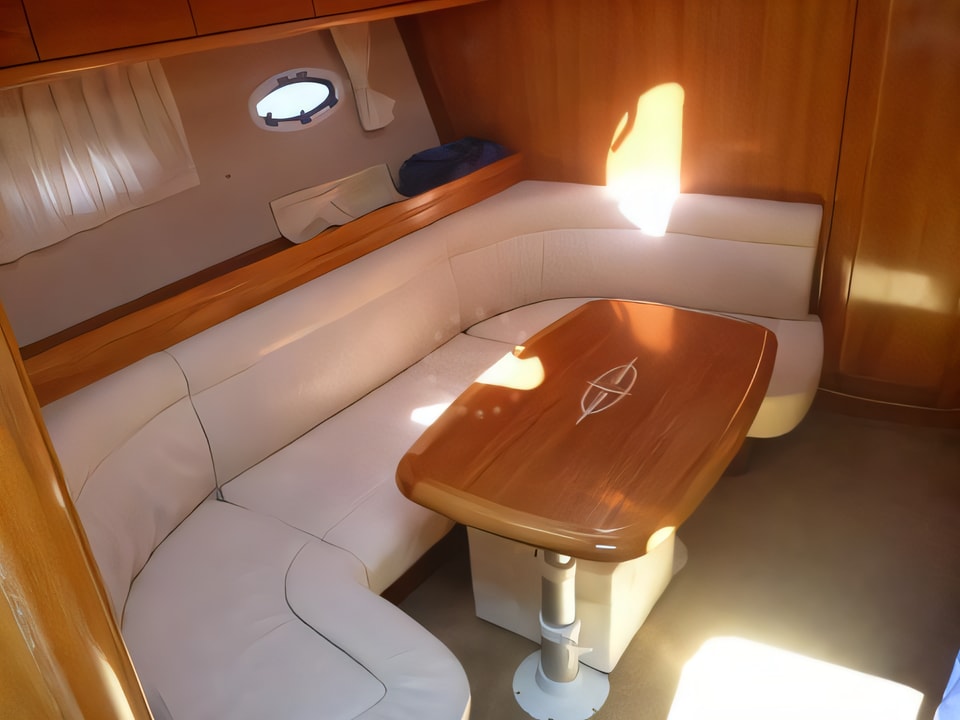 Interior of BMB 37 Sport motor boat with 2 cabins Croatia yacht charter