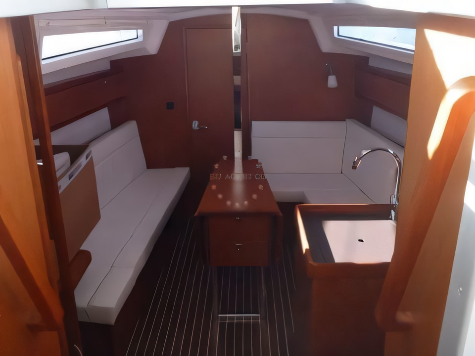 Interior of Bavaria 33 Cruiser sail boat with 2 cabins Croatia yacht charter