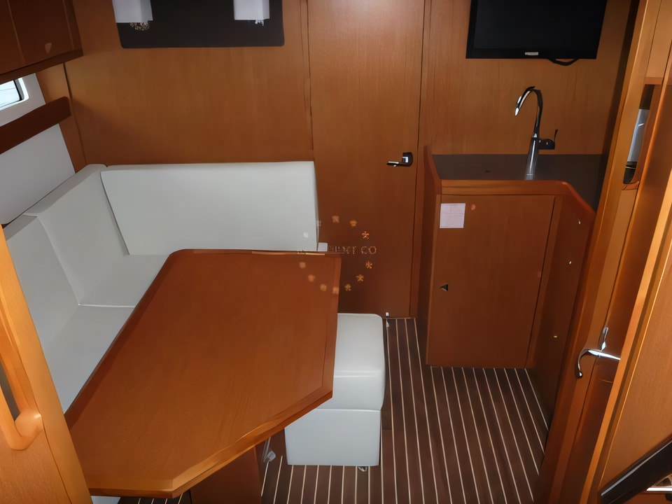 Interior of Bavaria 35 Sport HT motor boat with 2 cabins Croatia yacht charter
