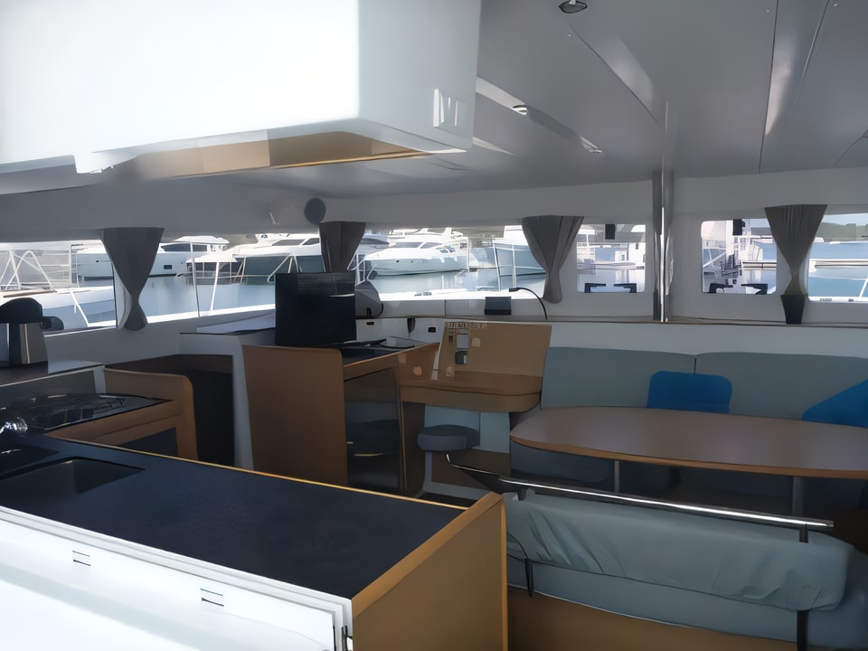 Interior of Lagoon 40 (4+2 cab.) catamaran with 4 cabins Croatia yacht charter