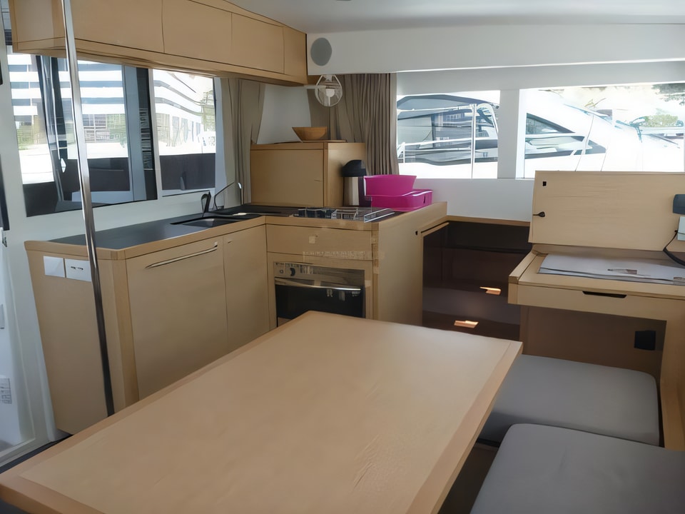 Interior of Lagoon 40 (3+2 cab.) catamaran with 3 cabins Croatia yacht charter