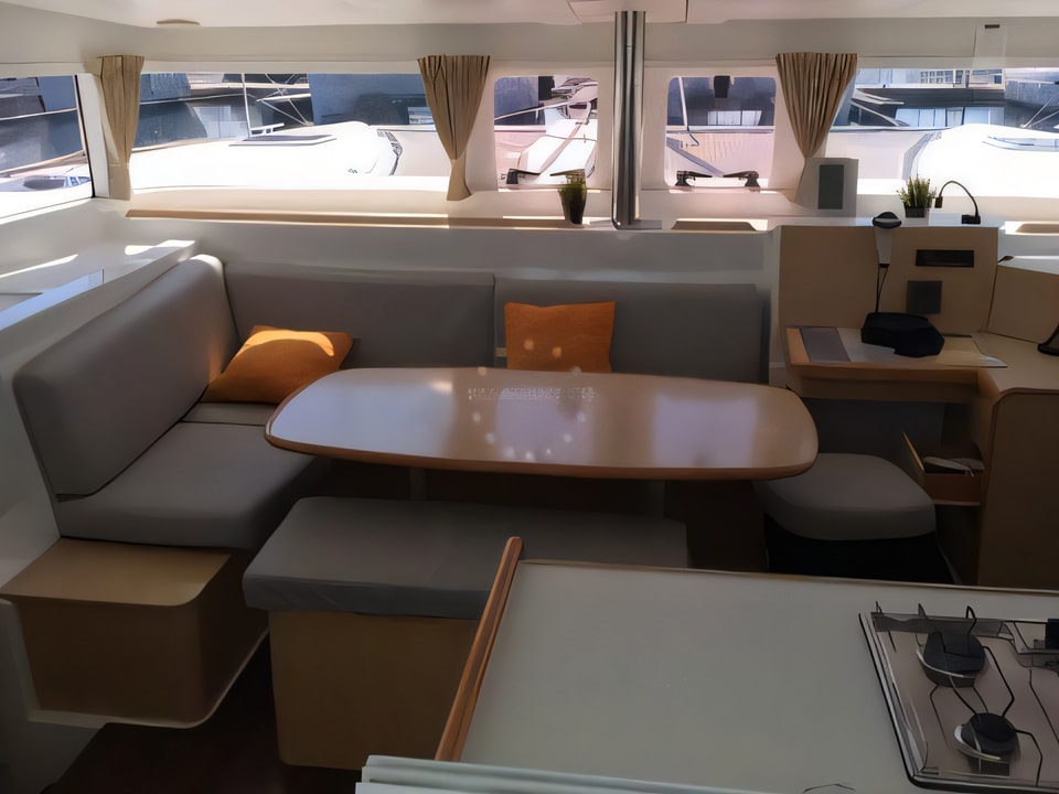 Interior of Lagoon 400 (4+2 cab.) catamaran with 4 cabins Croatia yacht charter