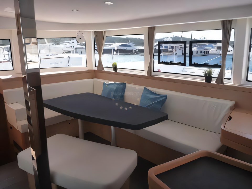 Interior of Lagoon 42 (4+2 cab) catamaran with 4 cabins Croatia yacht charter