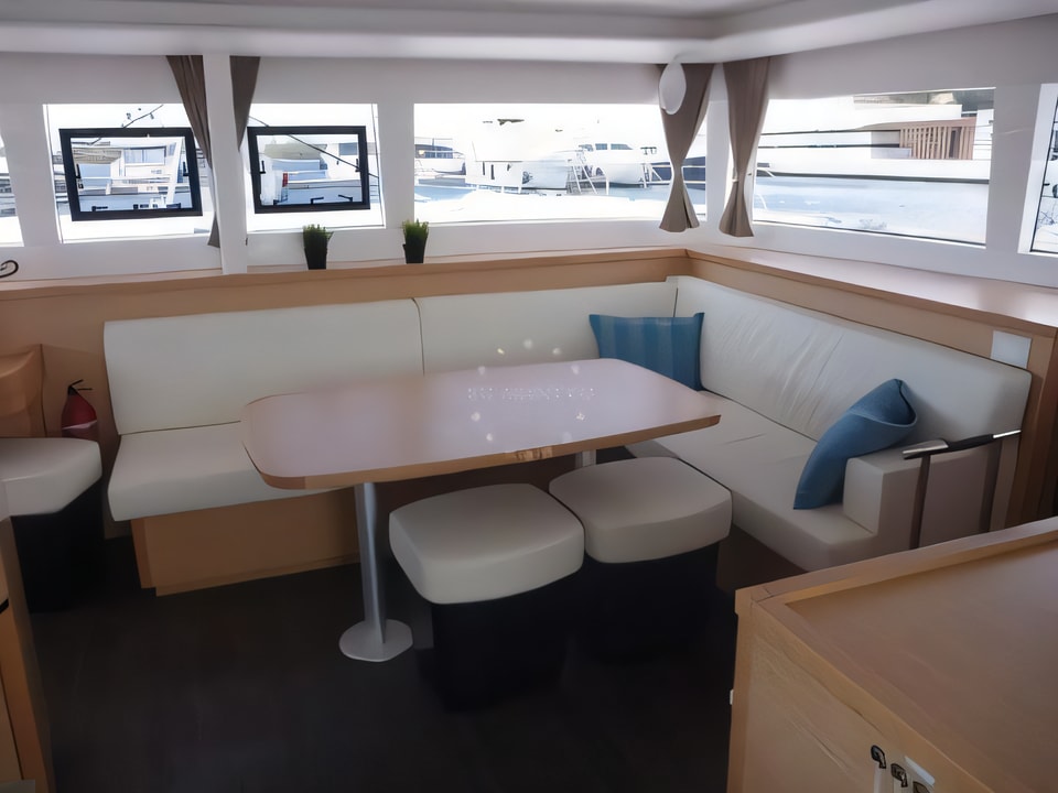 Interior of Lagoon 450 Flybridge (4+2 cab.) catamaran with 4 cabins Croatia yacht charter