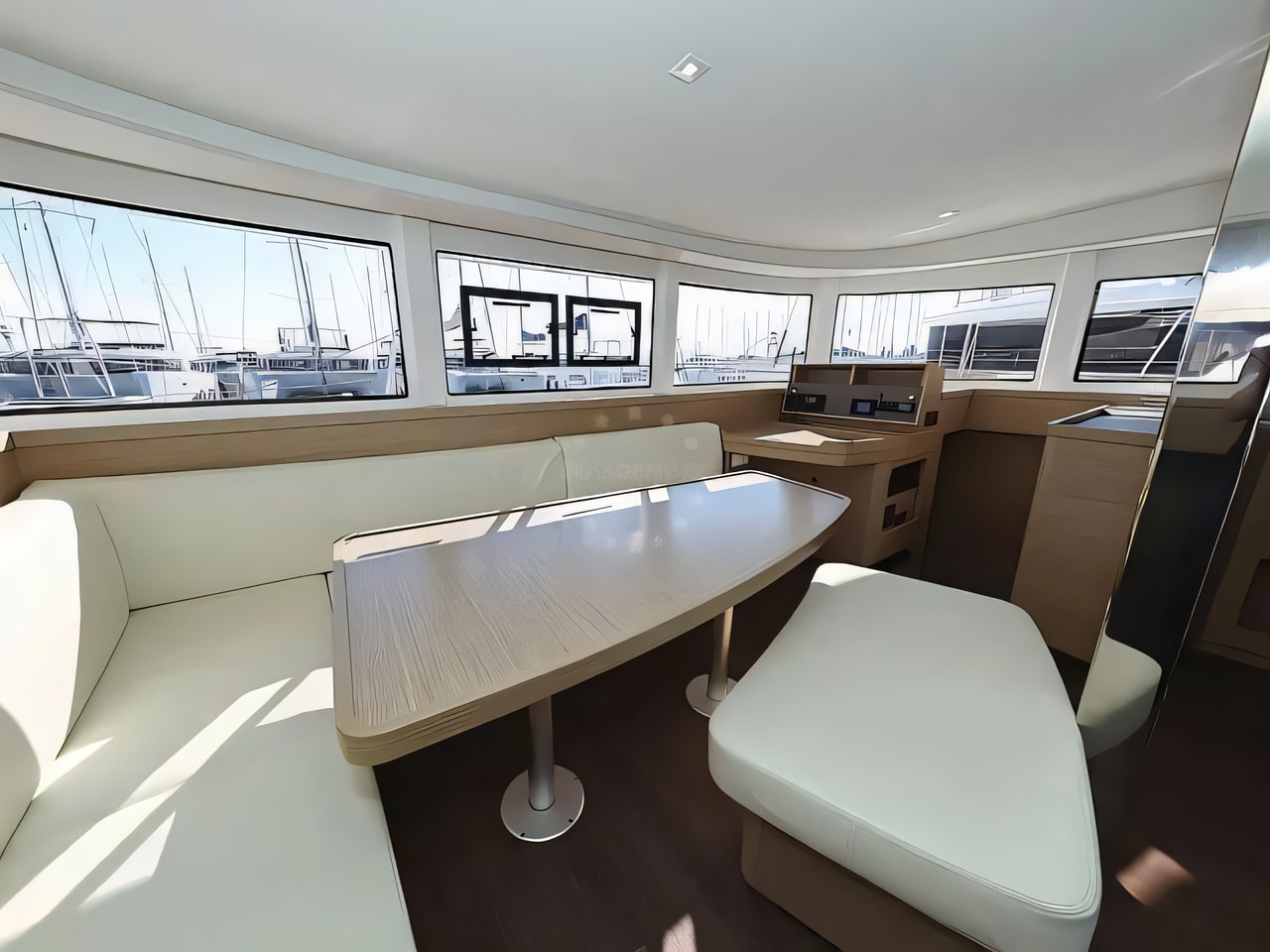 Layout of Lagoon 42 catamaran with 6 cabins Croatia yacht charter