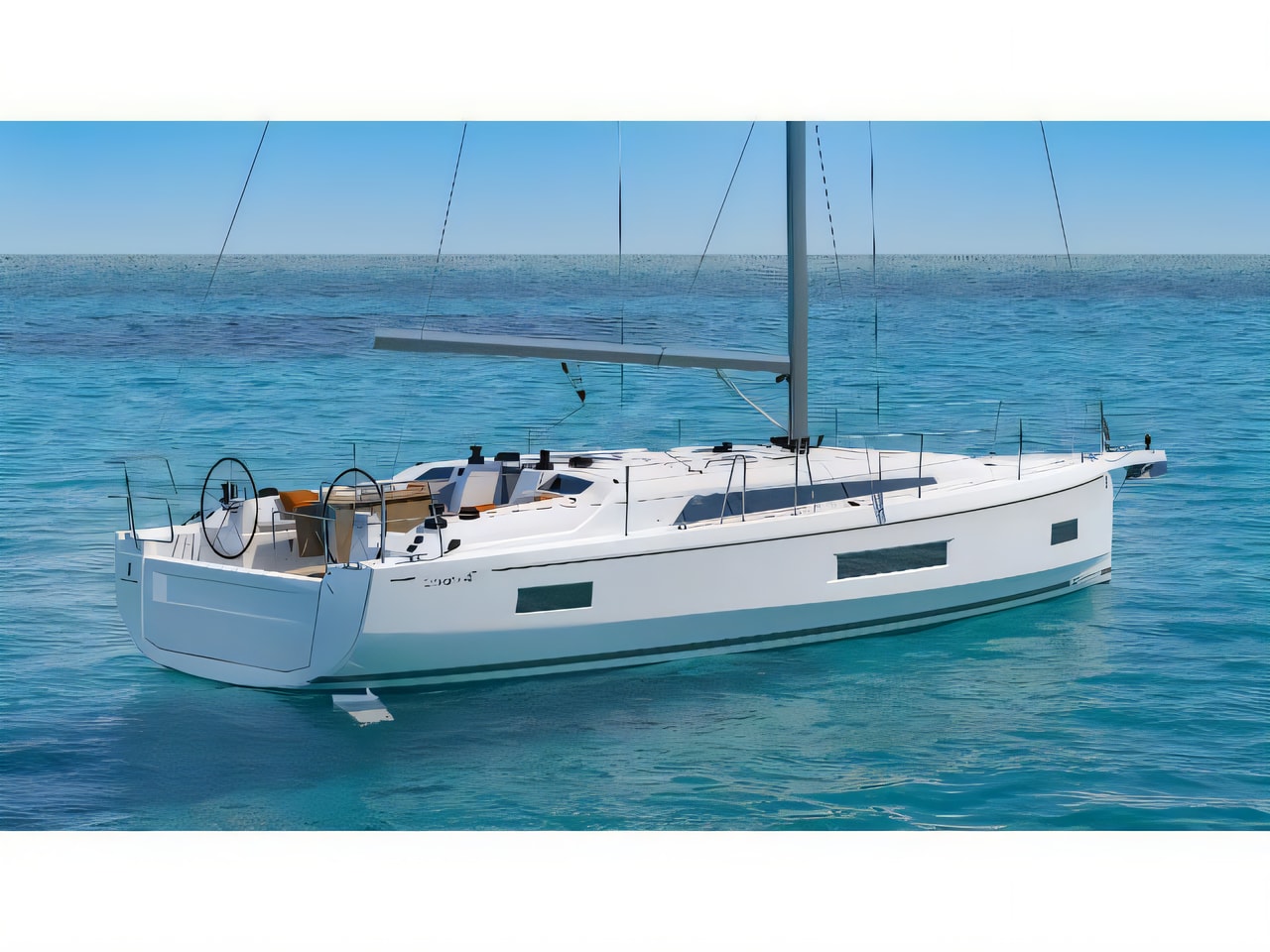 Exterior overview of Oceanis 40.1 sail boat for charter from Pomer ACI Marina in the Istria / Kvarner sailing area Croatia