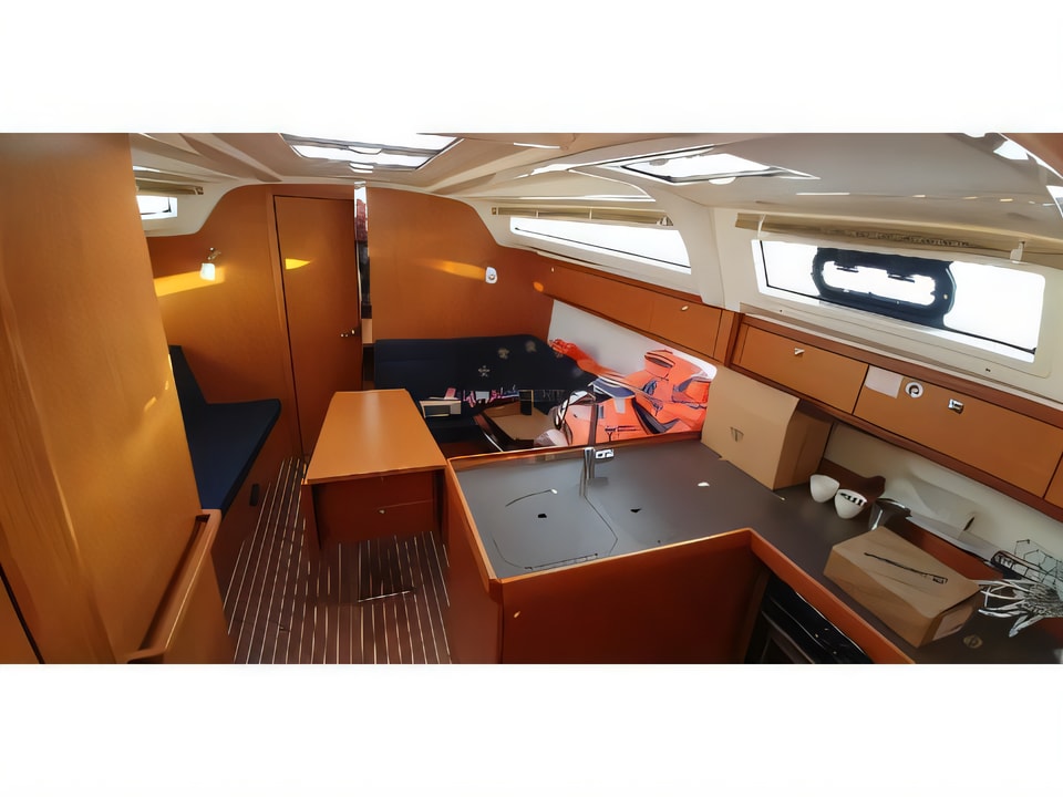 Interior of Bavaria Cruiser 37 sail boat with 3 cabins Croatia yacht charter