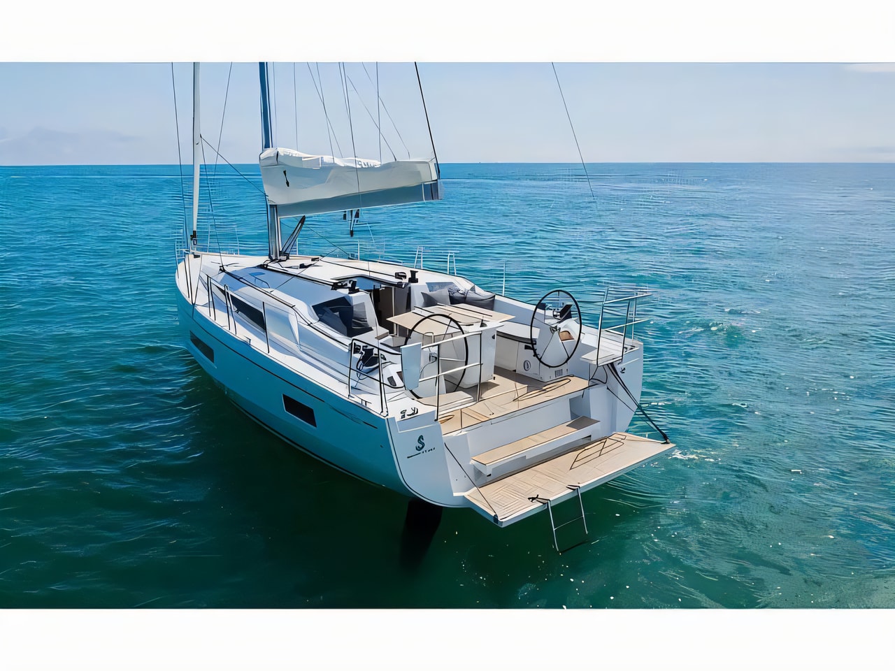 Exterior overview of Beneteau Oceanis 40.1 sail boat for charter from Split ACI Marina in the Split sailing area Croatia