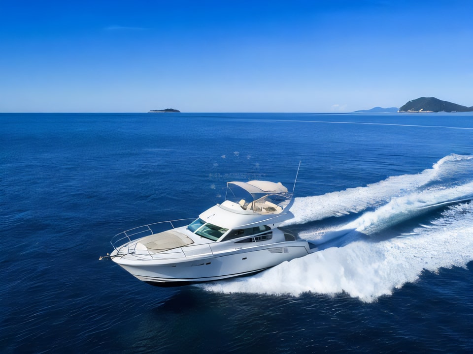 Exterior overview of Prestige 42 motor boat for charter from Dubrovnik ACI Marina in the Dubrovnik sailing area Croatia