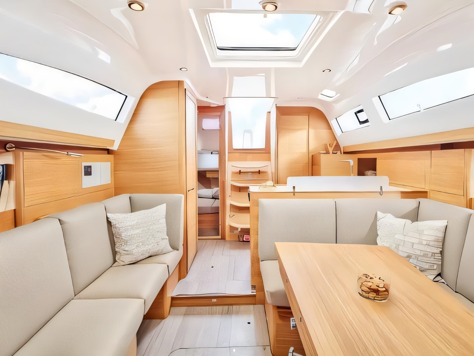 Interior of Elan 40.1 sail boat with 3 cabins Croatia yacht charter