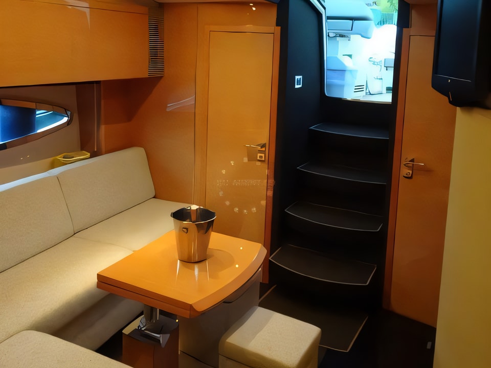 Interior of Azimut 50 motoryacht with 3 cabins Croatia yacht charter