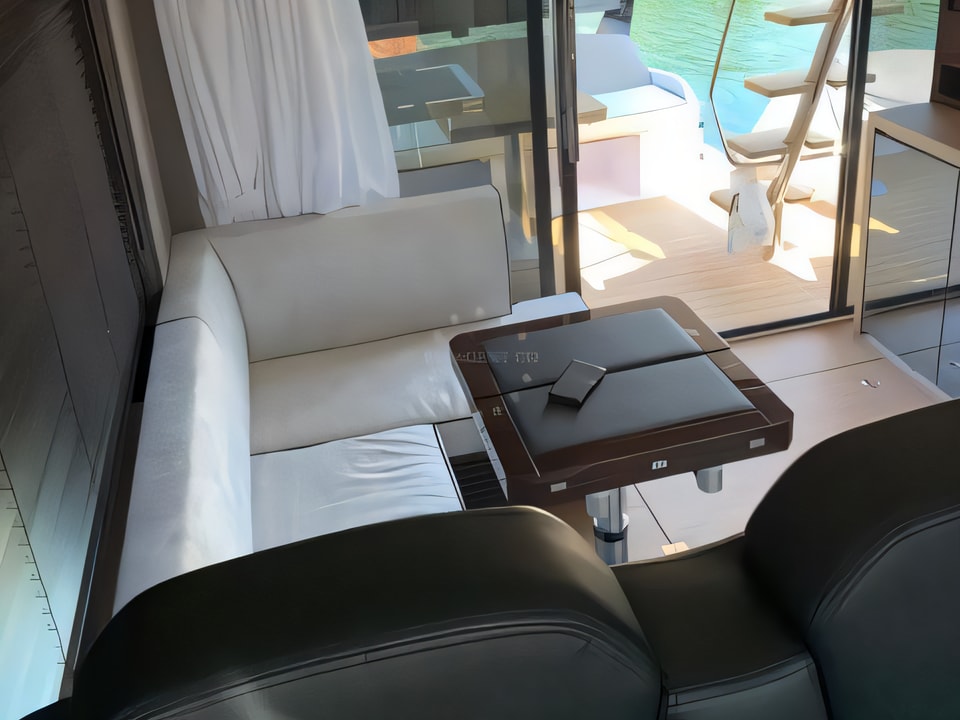 Interior of Sessa Fly 47 motoryacht with 3 cabins Croatia yacht charter
