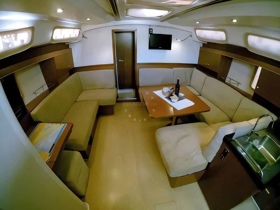 Interior of Hanse 445 sail boat with 4 cabins Croatia yacht charter