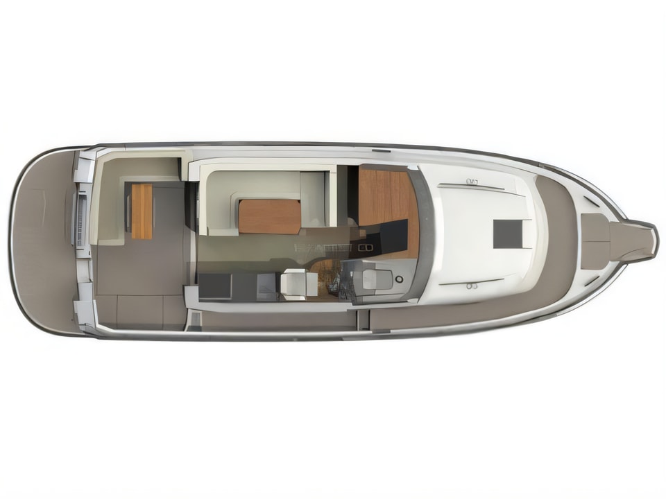 Nimbus 365 Coupe yacht layout 2 cabins Croatia charter