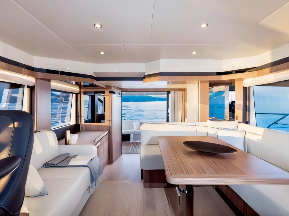Interior of Absolute 50 Fly motoryacht with 3 cabins Croatia yacht charter