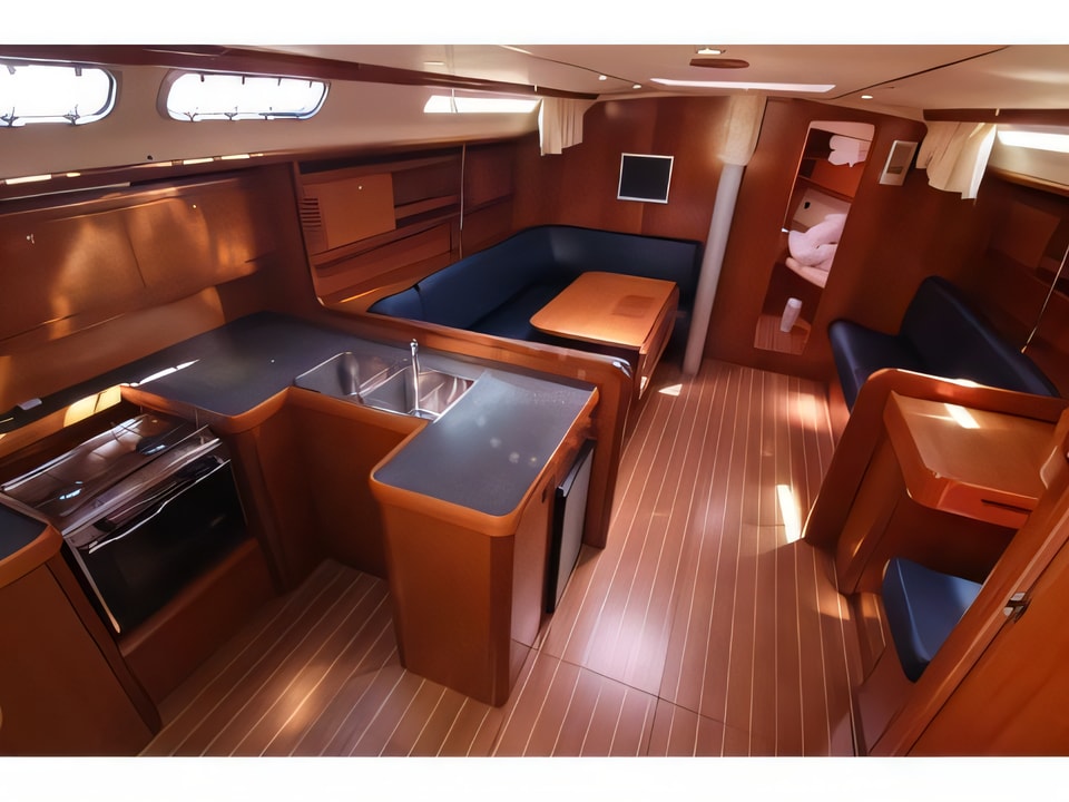 Interior of Grand Soleil 50 sail boat with 3 cabins Croatia yacht charter