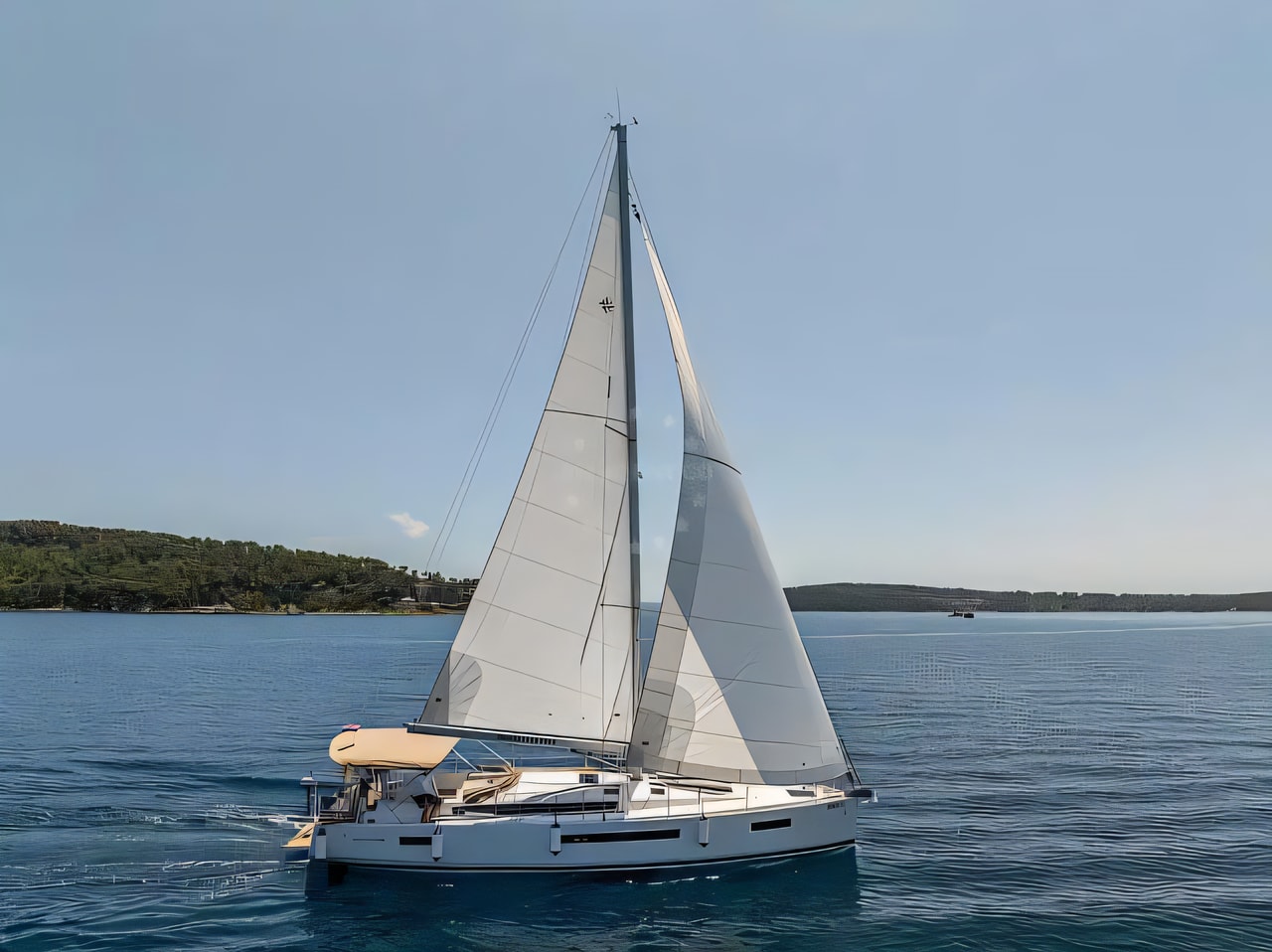 Exterior overview of Sun Odyssey 490 sail boat for charter from Split ACI Marina in the Split sailing area Croatia