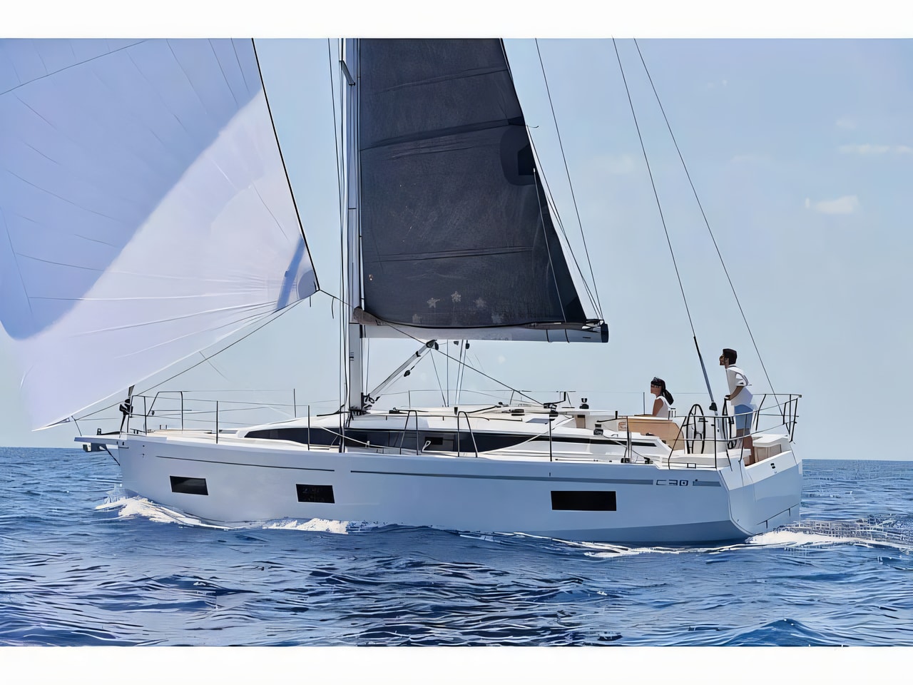 Exterior overview of Bavaria C38 sail boat for charter from Split ACI Marina in the Split sailing area Croatia