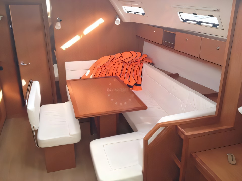 Interior of Bavaria Cruiser 40 sail boat with 3 cabins Croatia yacht charter