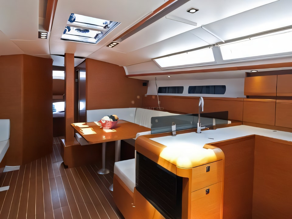 Interior of Sun Odyssey 439 sail boat with 4 cabins Croatia yacht charter