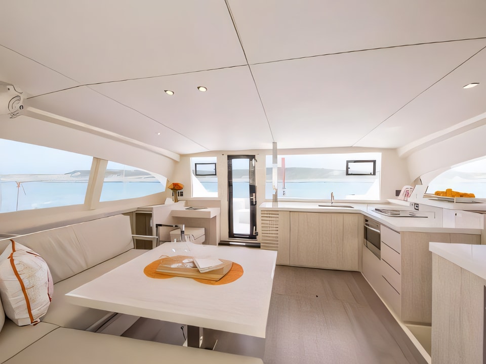 Interior of Sunsail 404 catamaran with 4 cabins Croatia yacht charter