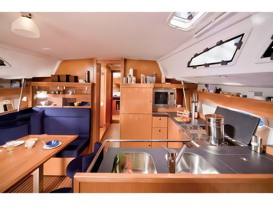 Interior of Bavaria 51 BT '09 sail boat with 5 cabins Croatia yacht charter