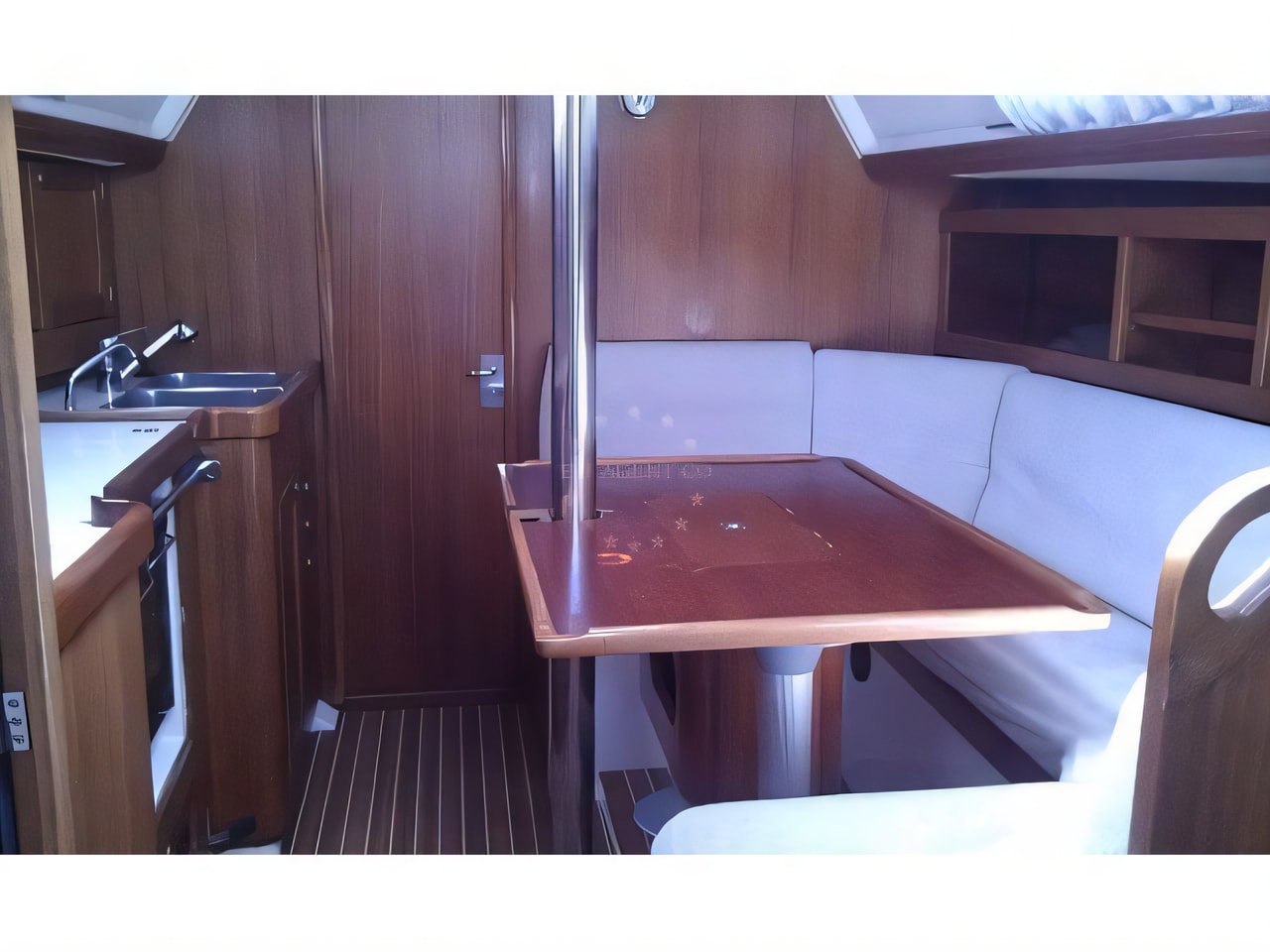 Layout of Elan 36 sail boat with 3 cabins Croatia yacht charter