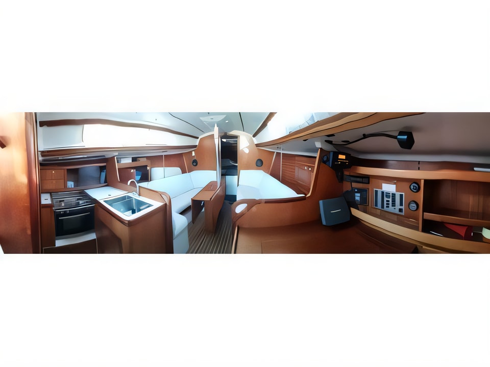 Interior of Elan 333 sail boat with 2 cabins Croatia yacht charter
