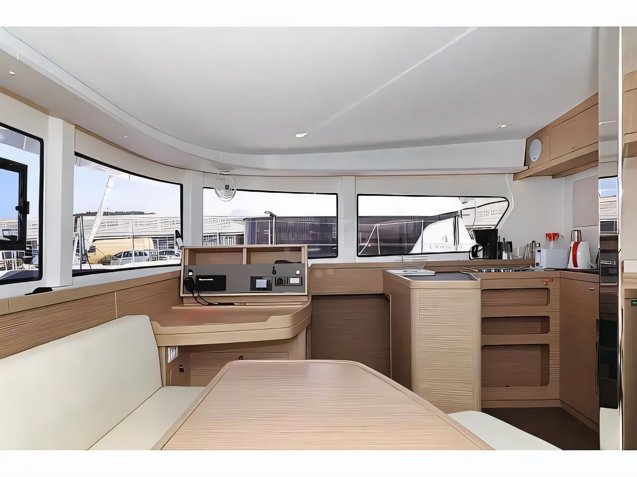Layout of Lagoon 42 catamaran with 6 cabins Croatia yacht charter