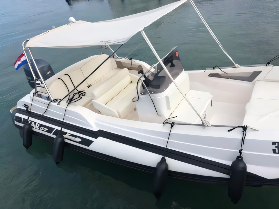 Interior of Zar 57 motor boat with 0 cabins Croatia yacht charter