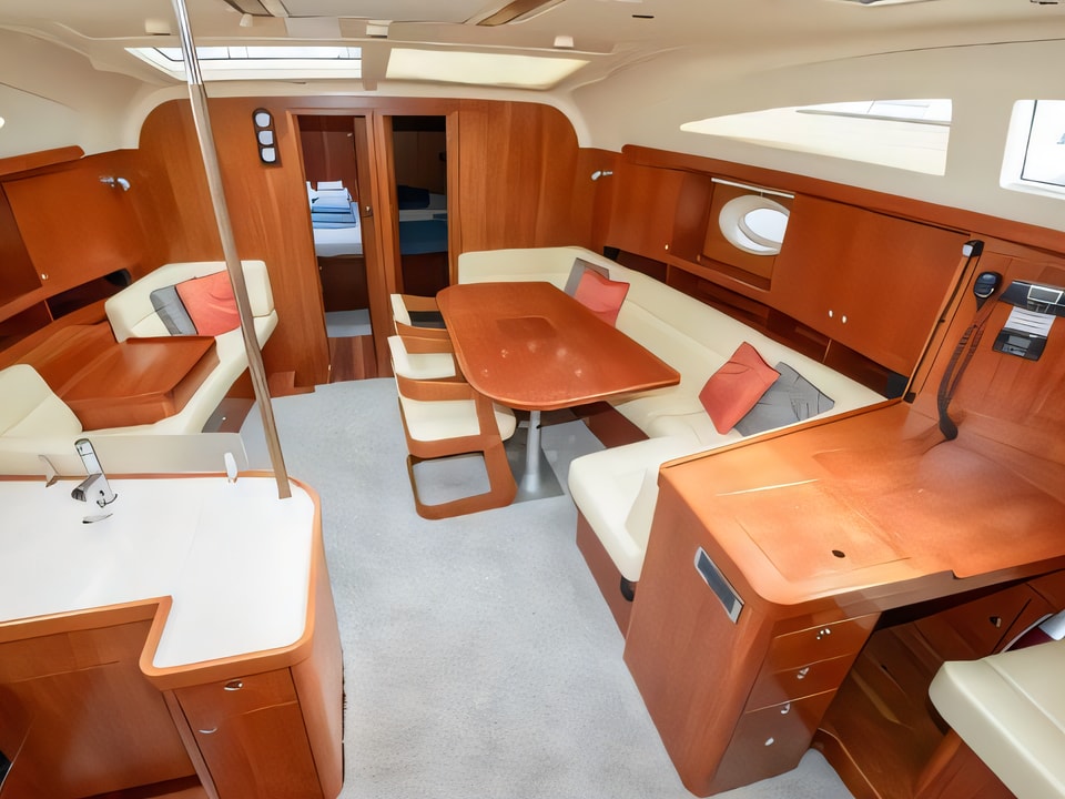 Interior of Elan 514 Impression sail boat with 5 cabins Croatia yacht charter