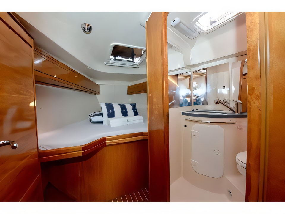 Interior of Bavaria 37 Cruiser sail boat with 3 cabins Croatia yacht charter