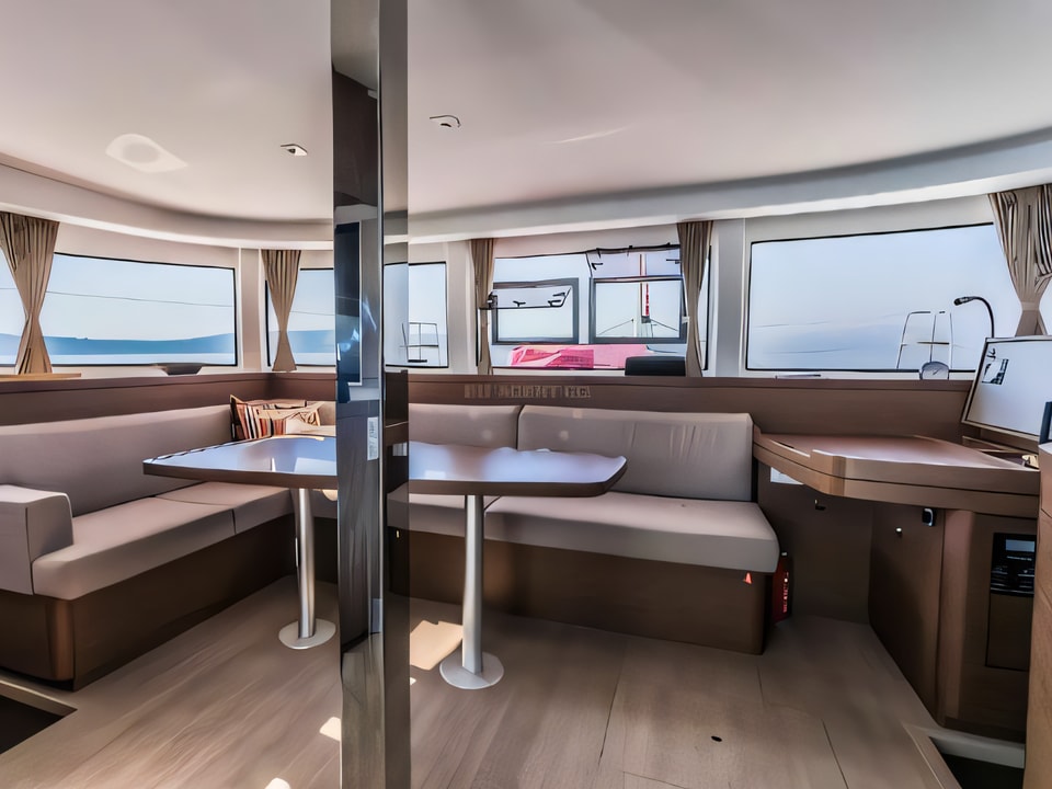 Interior of Lagoon 42 catamaran with 4 cabins Croatia yacht charter