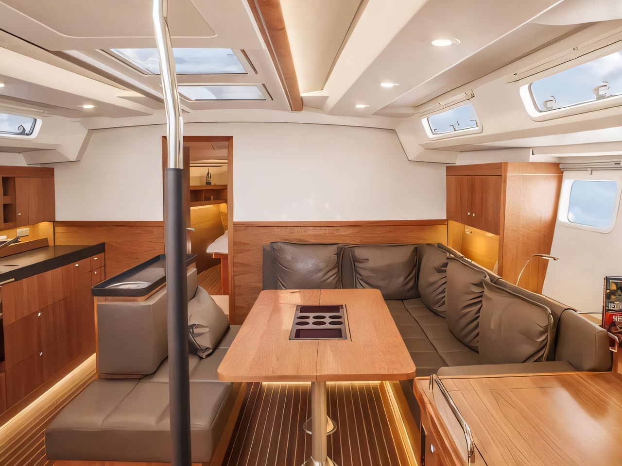 Layout of Hanse 505 sail boat with 4 cabins Croatia yacht charter