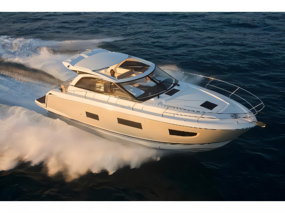 Exterior overview of Jeanneau Leader 40 motor boat for charter from Trogir ACI Marina in the Split sailing area Croatia