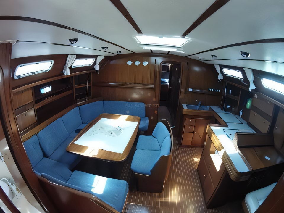 Interior of Bavaria 50 sail boat with 5 cabins Croatia yacht charter