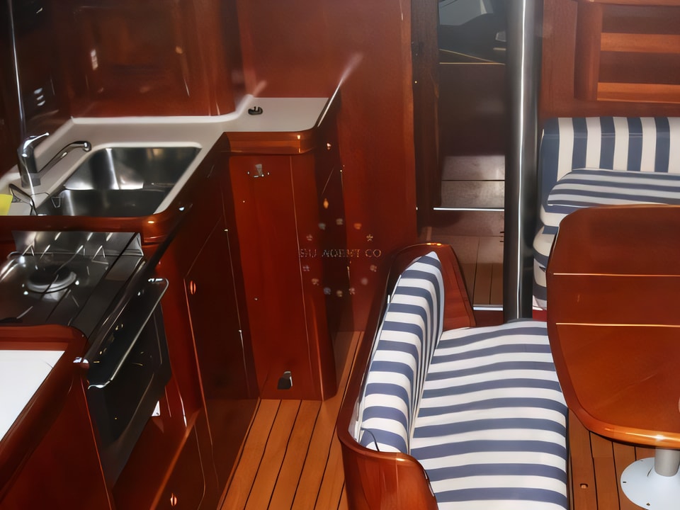 Interior of Oceanis 411 sail boat with 4 cabins Croatia yacht charter