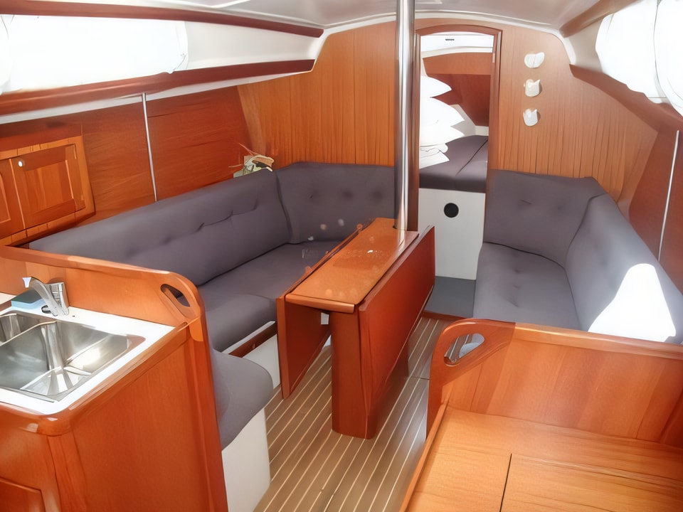 Interior of Elan 333 sail boat with 2 cabins Croatia yacht charter
