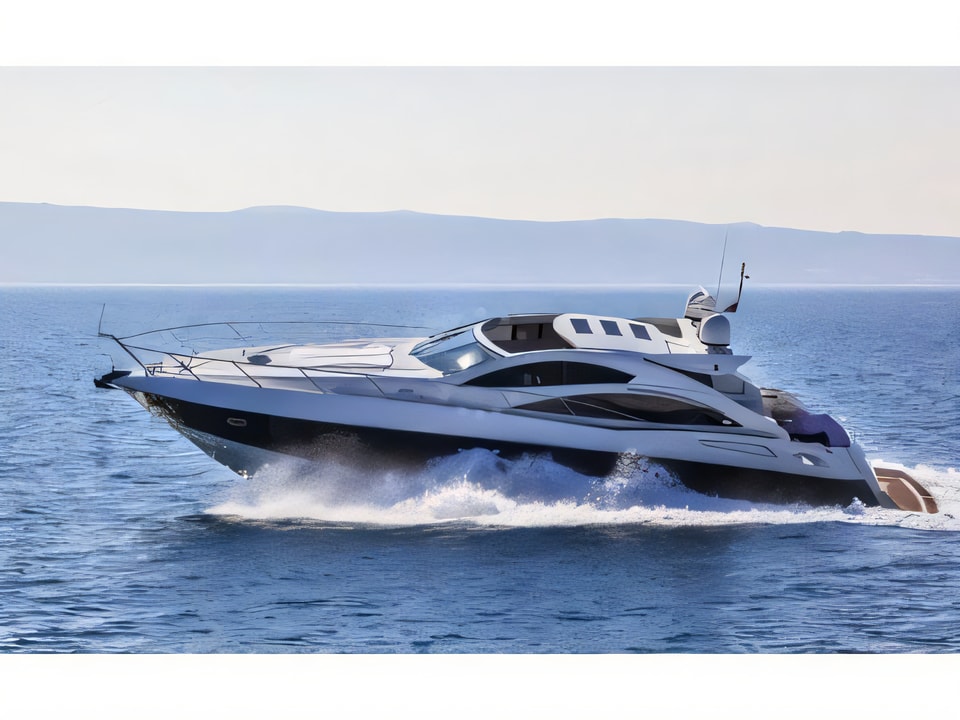 Exterior overview of Predator 62 motoryacht for charter from Podstrana Marina Lav in the Split sailing area Croatia