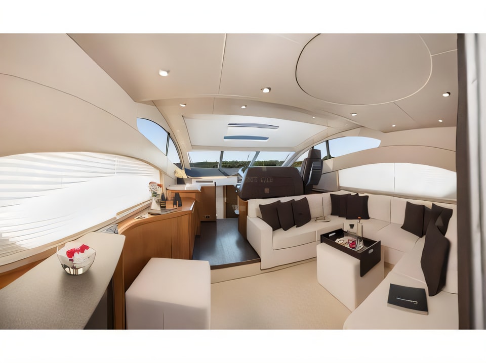 Interior of Predator 62 motoryacht with 4 cabins Croatia yacht charter