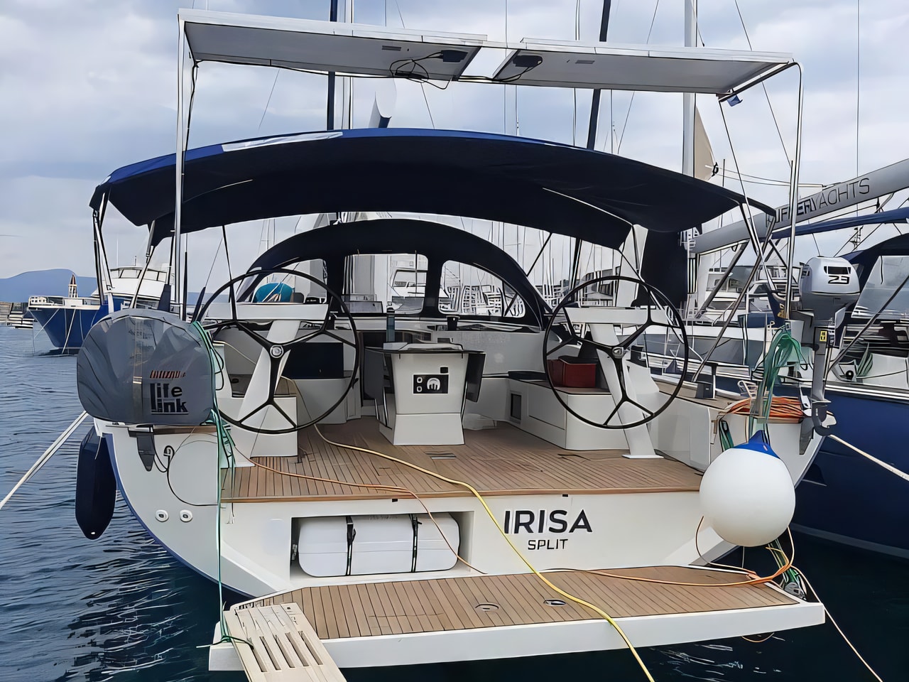 Exterior overview of D&D Kufner 56 - 5 cab sail boat for charter from Trogir ACI Marina in the Split sailing area Croatia
