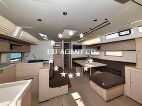 Layout of Oceanis 51.1 sail boat with 3 cabins Croatia yacht charter