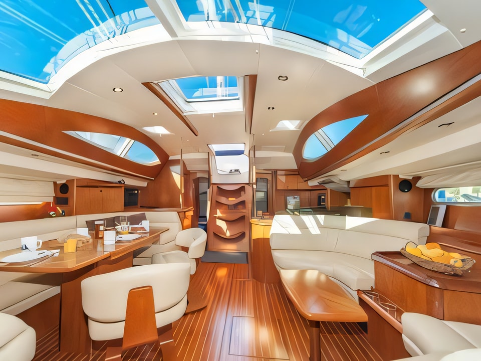 Interior of Sun Odyssey 54DS sail boat with 4 cabins Croatia yacht charter