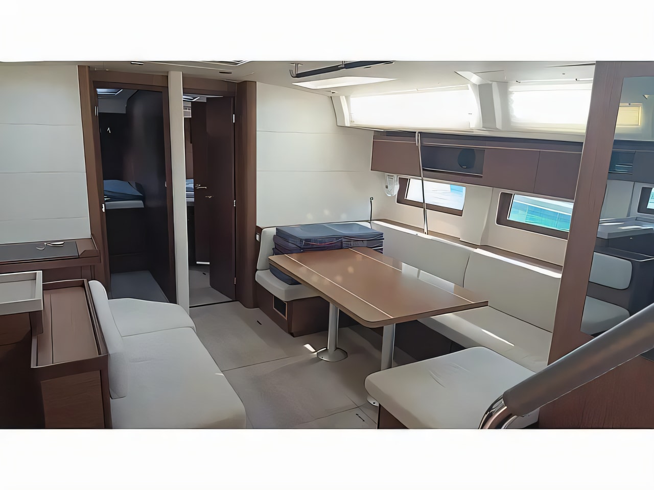 Layout of Oceanis 51.1 sail boat with 5 cabins Croatia yacht charter